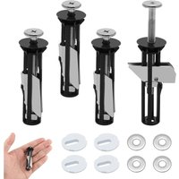 WC-Sitz-Zubehörset (4-teilig), universelle Ersatzteile für Deckelbefestigungen und Scharniere von LINJOU