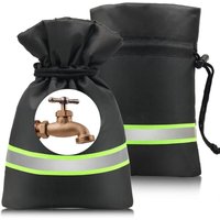 Wasserhahnabdeckung, Wasserhahnabdeckung, Wasserhahnschutz für den Winter, Outdoor-Wasserhahnschutz vor Frost, Schwarz, zweiteilig mit Wasserhahnabdeckung, Wasserhahnabdeckung, Wasserhahnschutz für den Winter, Outdoor-Wasserhahnschutz vor Frost, Schwarz, zweiteilig mit von LINJOU