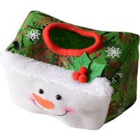 Weihnachts-Taschentuchbox-Abdeckung, süße Taschentuchbox, Taschentuchhalter für Büro, Küche und Wohnzimmer (grün) von LINJOU