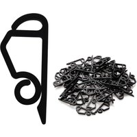 Weihnachtslichter-Dachrinnenclips, stabile Kunststoffhaken für Weihnachtsdekorationen im Außenbereich, schwarz von LINJOU