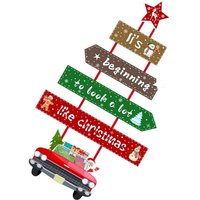 Weihnachtsmann-Türdekoration zum Aufhängen, einfach zu montieren, für drinnen und draußen geeignet, Party-Hängekranz, Typ B Weihnachtsmann-Türdekoration zum Aufhängen, einfach zu montieren, für drinnen und draußen geeignet, Party-Hängekranz, Typ B von LINJOU