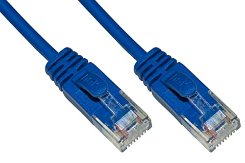 LINK LK6U005BS Netzkabel, Cat. 6, ungeschirmt, UTP, Farbe: Blau, Halogenfrei, 0,5 m von LINK