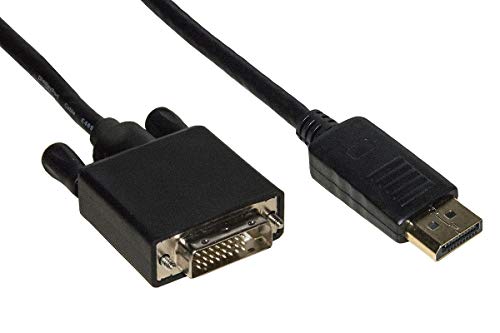 LINK LKCDPDVI30 Displayport Kabel 1.2 Stecker Stecker, vergoldete Kontakte, Schwarz, 3 m von LINK