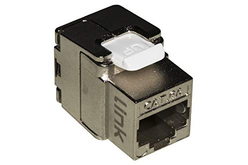 LINK Packung mit 20 Netzsteckdosen Keystone Jack RJ45 Kategorie 6A Toolless Goldkontakte 50 Mikron von LINK