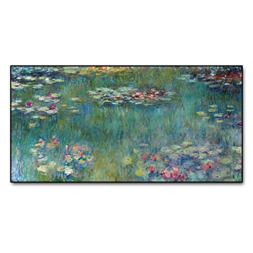 Claude Monet Wasser Lotus Leinwand Gemälde Reproduktion Impressionist Kunst Druck Wandbilder für Esszimmer Dekoration 80x160cm rahmenlos Claude Monet Wasser Lotus Leinwand Gemälde Reproduktion Impressionist Kunst Druck Wandbilder für Esszimmer Dekoration 80x160cm rahmenlos von LINKGIN Home