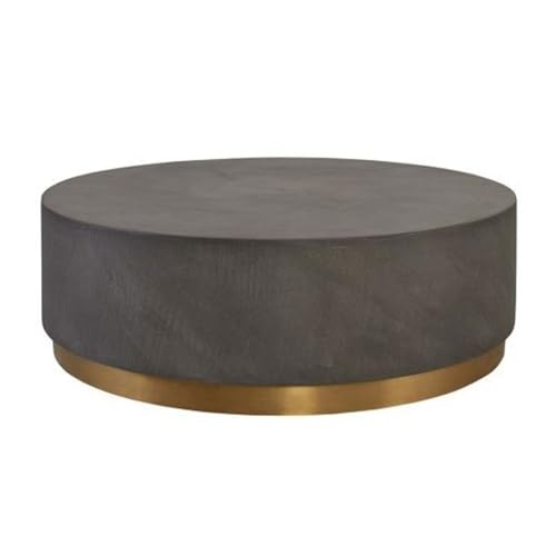 LINKIO Wohnzimmertisch Moderne Landhausmöbel Runder Teetisch Beistelltisch Einfacher Couchtisch Wohnzimmer(80cm) von LINKIO