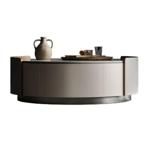 Wohnzimmertisch Creative Rock Plate Couchtisch Wohnzimmer Home Modern Runder Schlafzimmer Lounge Niedriger Tisch(80cm) von LINKIO