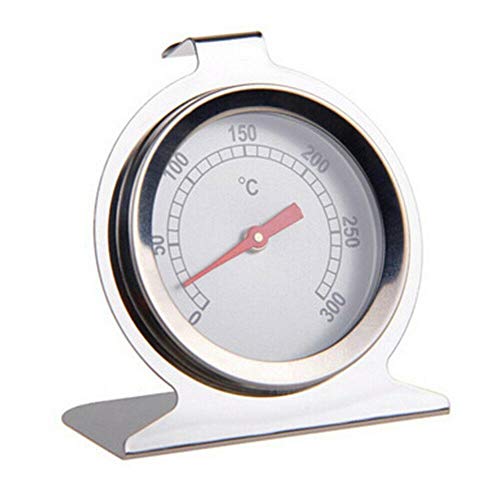 Thermometer, Garen, Ofen, Analog-Thermometer, Bi-Metall, Backofen, Pizzaöfen, Holzofen, Thermometer zur Messung der Temperatur des Ofen-Thermometers aus Edelstahl von LINKLANK