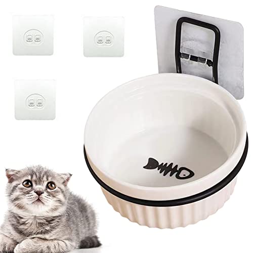 Premium Hundenapf Keramik,hundenapf katzennapf Keramik Futternapf Katze mit Eisen Halter für kleine Hunde und Katzen, Näpfe mit Futterstation aus Eisen + von LSUO BAOFU
