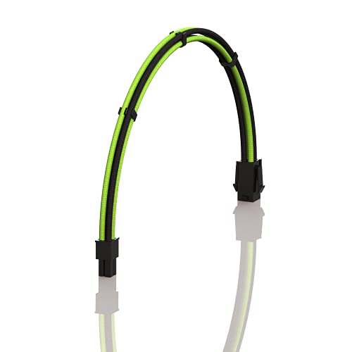 LINKUP - AVA 30cm 4-Poliges CPU-ATX-Motherboard-Netzteil Geflochtene Benutzerdefinierte Mod-PC-Verlängerungskabel mit Kämmen | Einzelpackung | 300mm - Grün Shwarz LINKUP - AVA 30cm 4-Poliges CPU-ATX-Motherboard-Netzteil Geflochtene Benutzerdefinierte Mod-PC-Verlängerungskabel mit Kämmen | Einzelpackung | 300mm - Grün Shwarz von LINKUP