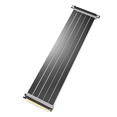 LINKUP - AVA PCIe 4.0 Gen 4 x16 Riserkabel - RTX 4090 RX7900 Ready - Steigere deine Gaming-Performance - 90 Grad Schwarz (30cm) von LINKUP