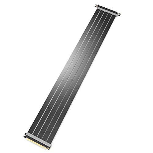 LINKUP - AVA PCIe 4.0 Gen 4 x16 Riserkabel - RTX 4090 RX7900 Ready - Steigere deine Gaming-Performance - 90 Grad Schwarz (60cm) von LINKUP