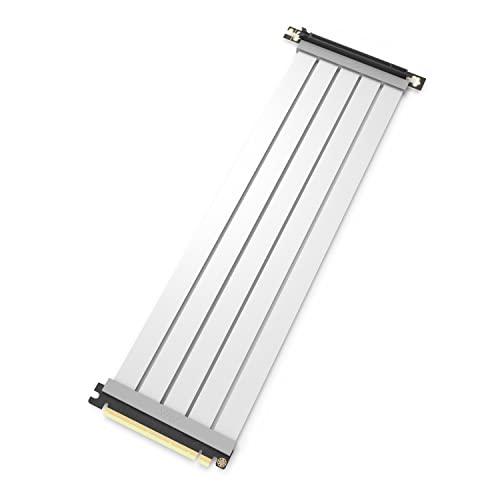 LINKUP - AVA PCIe 4.0 Gen 4 x16 Riserkabel - RTX 4090 RX7900 Ready - Steigere deine Gaming-Performance - 90 Grad Weiß (25cm) von LINKUP