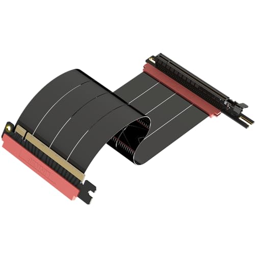 LINKUP - AVA5 PCIE 5.0 Riser-Kabel|RTX5090 RX9070 GPU Bereit|x16 128GB/s Geschwindigkeit|Fractal Design Era 2, Terra, PCIe 4.0 Kompatibel|Einzelne Umgekehrte Linkswinkel Schwarz, 24cm/Gesamtlänge 28cm LINKUP - AVA5 PCIE 5.0 Riser-Kabel|RTX5090 RX9070 GPU Bereit|x16 128GB/s Geschwindigkeit|Fractal Design Era 2, Terra, PCIe 4.0 Kompatibel|Einzelne Umgekehrte Linkswinkel Schwarz, 24cm/Gesamtlänge 28cm von LINKUP