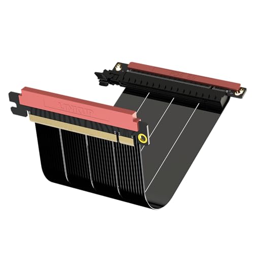 LINKUP - AVA5 PCIE 5.0 Riser-Kabel|RTX5090 RX9070 GPU Bereit|x16 128GB/s|Kompatibel mit Cooler Master Ncore 100 Air & PCIe4.0|Entwickelt für Mini ITX Gehäuse|Dual Reverse Schwarz 22cm/Gesamtlänge 24cm LINKUP - AVA5 PCIE 5.0 Riser-Kabel|RTX5090 RX9070 GPU Bereit|x16 128GB/s|Kompatibel mit Cooler Master Ncore 100 Air & PCIe4.0|Entwickelt für Mini ITX Gehäuse|Dual Reverse Schwarz 22cm/Gesamtlänge 24cm von LINKUP