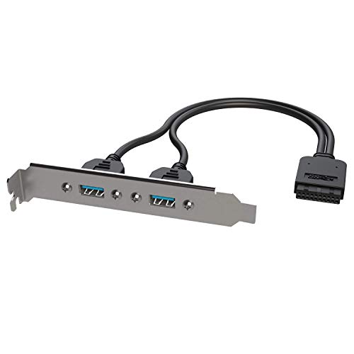 LINKUP - Dual USB 3.0 Type-A Female Panel Mount to Motherboard USB 3.0 Internal IDC 20 Pin Header Adapter LINKUP - Dual USB 3.0 Type-A Female Panel Mount to Motherboard USB 3.0 Internal IDC 20 Pin Header Adapter von LINKUP