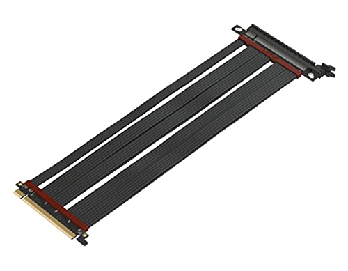 LINKUP - Extreme4+ PCIe 4.0 X16 Riser-Kabel [RTX4090 RX6950XT x570 Z690 Getestet] Twinax Abgeschirmt Vertikale Montage Gaming-PCI Express Gen4 | Gerade Buchse (60cm) TT-Kompatibel von LINKUP