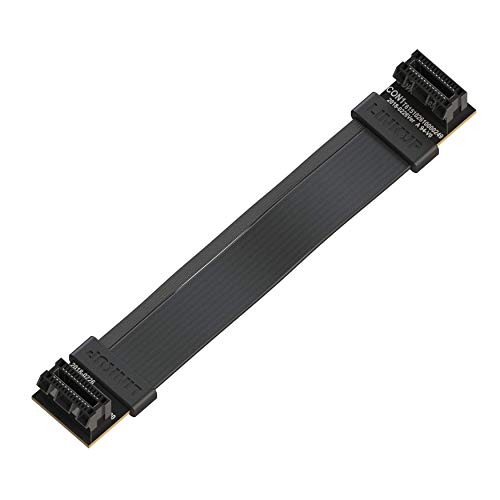 LINKUP - Flexible SLI Bridge GPU Cable Extreme High-speed Technology Premium Shielding 85 ohm Design for NVIDIA GPUs Graphic Cards | NOT compatible with AMD or RTX 2000/3000 GPU - [16cm] von LINKUP