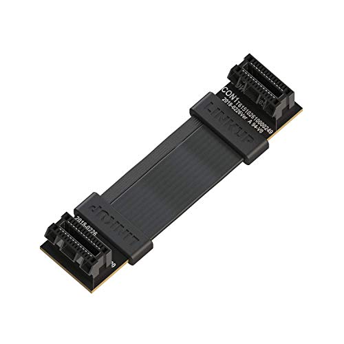 LINKUP - Flexible SLI Bridge GPU Cable Extreme High-speed Technology Premium Shielding 85 ohm Design for NVIDIA GPUs Graphic Cards | NOT compatible with AMD or RTX 2000/3000 GPU - [4cm] von LINKUP