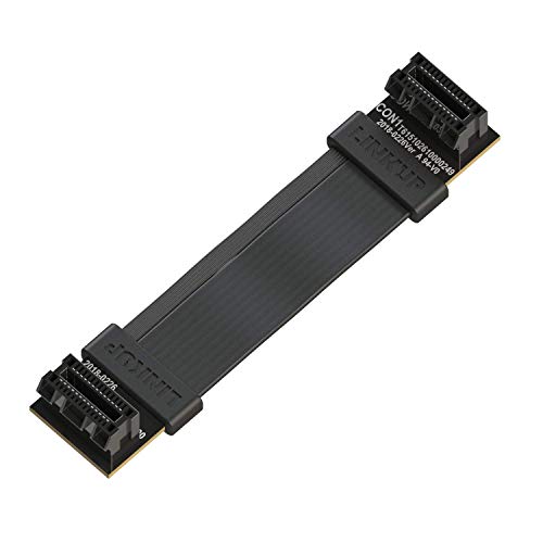 LINKUP - Flexible SLI Bridge GPU Cable Extreme High-speed Technology Premium Shielding 85 ohm Design for NVIDIA GPUs Graphic Cards | NOT compatible with AMD or RTX 2000/3000 GPU - [6cm] von LINKUP