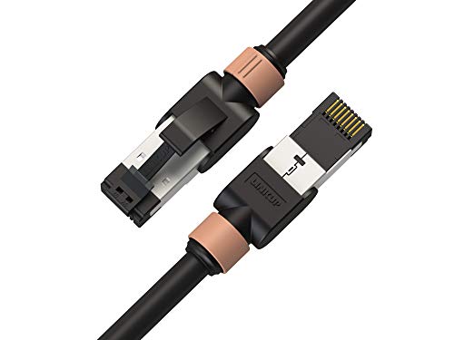 LINKUP - Getestet mit Versiv┃Cat7 Ethernet Patchkabel - 60cm (3er Pack) 10G Doppelt geschirmt RJ45 s/FTP Netzwerk Internet LAN Schalttafel Router Gaming Extreme Höchstgeschwindigkeit┃26AWG Schwarz von LINKUP