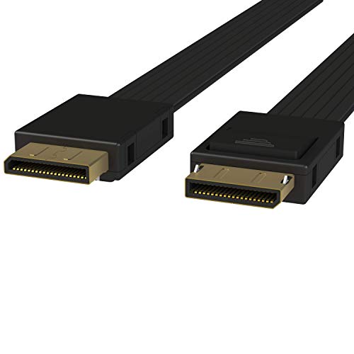 LINKUP - OCuLink PCIe SFF-8611 4i to OCuLink SFF-8611 SSD Data Active Cable w/PVC Cable Jacket 25cm LINKUP - OCuLink PCIe SFF-8611 4i to OCuLink SFF-8611 SSD Data Active Cable w/PVC Cable Jacket 25cm von LINKUP