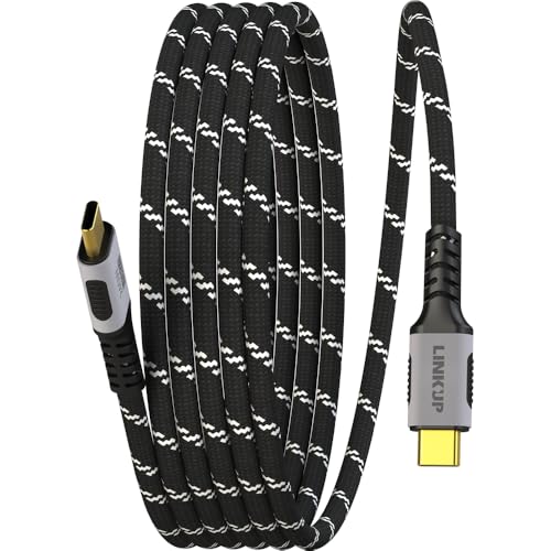 LINKUP - USB Typ C Aufgerolltes Magnetisches Kabel 240W PD Schnellladung Verhedderungsfrei USB-C zu USB-C, Kompatibel mit iPhone 16/Pro/Max, MacBooks & Mehr, Kein Video Langsame Datenübertragung, 1.5M von LINKUP