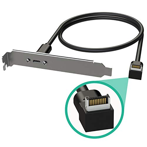 LINKUP - USB3.2 Gen2 2x2 20Gbps USB-C Typ Interne Panel Kabelmontage Motherboard Header Erweiterungsadapter┃20-Pin-A-Key-Stecker mit Abdeckung auf USB-C-Buchse mit PCI-Halterung┃Rechter Winkel - 100cm LINKUP - USB3.2 Gen2 2x2 20Gbps USB-C Typ Interne Panel Kabelmontage Motherboard Header Erweiterungsadapter┃20-Pin-A-Key-Stecker mit Abdeckung auf USB-C-Buchse mit PCI-Halterung┃Rechter Winkel - 100cm von LINKUP