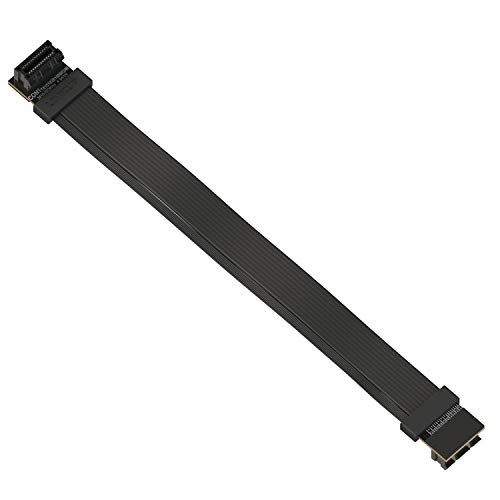 LINKUP - Z-Shaped Flexible SLI Bridge GPU Cable Premium Shielding 85 ohm Design for NVIDIA GPUs Graphic Cards┃Reversed Connectors┃NOT Compatible with AMD or RTX 2000/3000 GPU - [60cm] von LINKUP