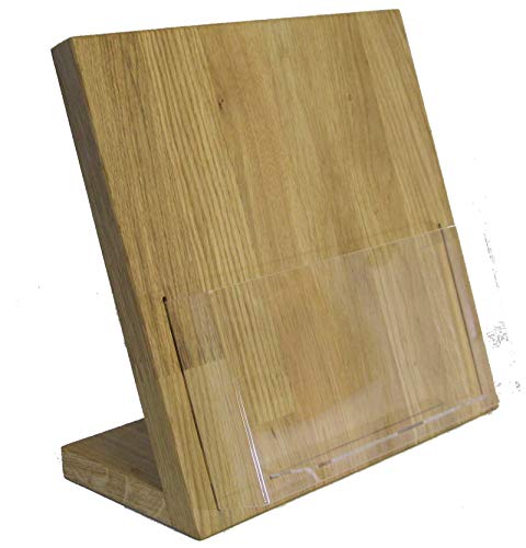 LINLAY Intarsien & Gravuren 22 x 22 cm Tisch Flyerhalter Holz Eiche Prospektständer Flyerständer Prospekthalter von LINLAY Intarsien & Gravuren