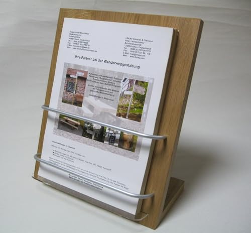 LINLAY Intarsien & Gravuren DIN A4 Flyerhalter robust Holz Alu Acryl Prospektständer Flyerständer Prospekthalter LINLAY Intarsien & Gravuren DIN A4 Flyerhalter robust Holz Alu Acryl Prospektständer Flyerständer Prospekthalter von LINLAY Intarsien & Gravuren