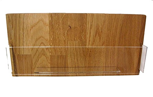 LINLAY Intarsien & Gravuren DIN-Lang DL Querformat Wand Flyerhalter aus Eiche Holz Acryl von LINLAY Intarsien & Gravuren