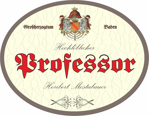 LINLAY Intarsien & Gravuren Nostalgisches Holzschild mit ihrem Wunschtext und 16 Wappen zur Auswahl. Ovales Vintageschild personalisierbar von LINLAY Intarsien & Gravuren