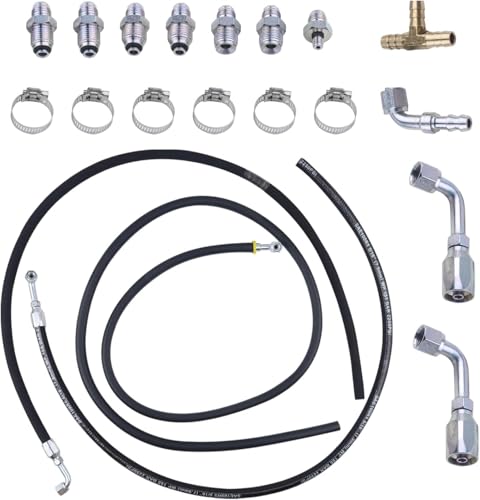 LINLINS LINLINS Universal-Servolenkungsschlauch-Set, passend für Hydroboost Power-Bremsverstärker, alle Zubehörteile im Lieferumfang enthalten von LINLINS