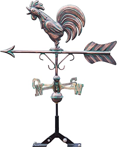 Veredelter Linneborn 3D Wetterfahne krähender Wetterhahn aus Kupfer, kunstvoll bemalt und lackiert, inkl. Befestigung. Windrichtungsanzeiger, Windspiel Veredelter Linneborn 3D Wetterfahne krähender Wetterhahn aus Kupfer, kunstvoll bemalt und lackiert, inkl. Befestigung. Windrichtungsanzeiger, Windspiel von LINNEBORN METALLWAREN FÜR HAUS UND GARTEN