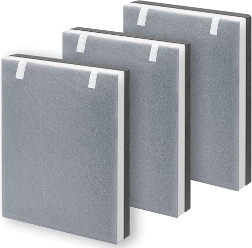 LINNIW Vital 100 True HEPA-Ersatzfilter, kompatibel mit LEVOIT Vital 100 Luftreiniger, H13 True HEPA und hocheffizientem Aktivkohlefilter-Set, Teilenummer KH-GLAO-AC26, 3 Stück von LINNIW
