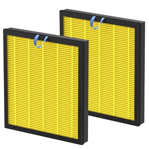 Vital 100S Pet Care Ersatzfilter für LEVOIT Vital 100S Luftreiniger, 3-in-1 Vital 100s-P Luftfilter und hocheffizienter Aktivkohlefilter, Ersatzteil #Vital 100S-RF-PA, Gelb, 2 Stück von LINNIW