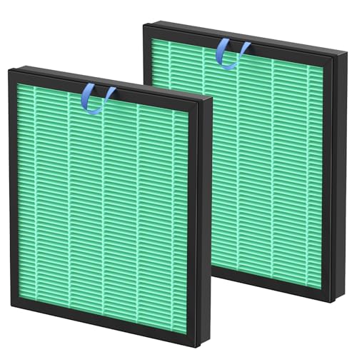 Vital 100S Toxin-Absorber-Ersatzfilter für Levoit Vital 100S Air Puri-fier, 3-in-1 H13 True HEPA und hocheffizienter Aktivkohlefilter, Ersatzteil #Vital 100S-RF-TX, Grün, 2 Stück von LINNIW