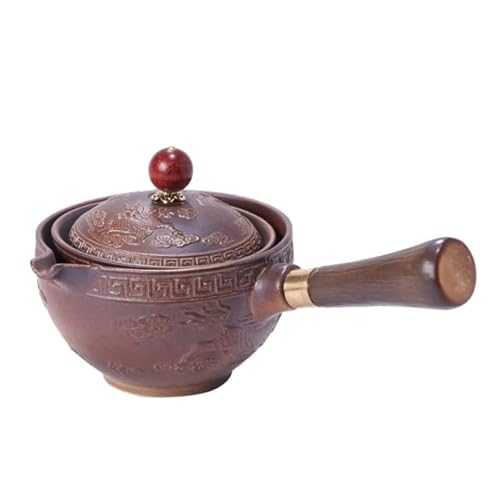 LINOC Kung Fu Tee-Set 360 drehbare Teekanne Keramik-Teemaschine Infuser halbautomatische Gongfu-Teegeschirr-Topftasse von LINOC