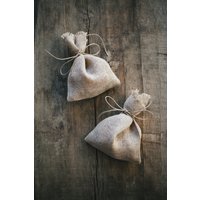 Leinentasche/Natural Leinen Rustikal Braun Gift Bag von LINOHAZE