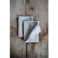 Natürliche Leinen Handtuch/Bad Natur Beige Waffel-Handtuch Extra Klein von LINOHAZE