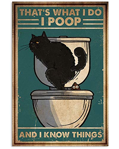 LINQWkk Retro Metall-Blechschild, Katze That's What I Do, Wandposter, Metalldose, Retro-Stil, lustige Kätzchen, Heim-Bar, Geschäft, Dekorationen, Kaffee, Vintage-Schild, Geschenk, 20,3 x 30,5 cm LINQWkk Retro Metall-Blechschild, Katze That's What I Do, Wandposter, Metalldose, Retro-Stil, lustige Kätzchen, Heim-Bar, Geschäft, Dekorationen, Kaffee, Vintage-Schild, Geschenk, 20,3 x 30,5 cm von LINQWkk