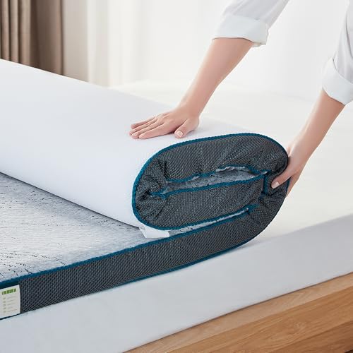 LINSY HOME Matratzentopper Gel Topper 140x200cm,7,5cm Höhe Topper aus Gel-und Bambuskohle-Infused Memory Foam, H2/H3 Härte Gel Matratzentopper, mit Waschbarer Bambusstoff von LINSY HOME