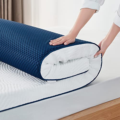 LINSY HOME Matratzentopper Gel Topper 140x200cm,7,5cm Höhe Topper aus Gel Memory Foam, H2/H3 Härte Gel Matratzentopper, mit Waschbarer Tencel™-Bezug von LINSY HOME