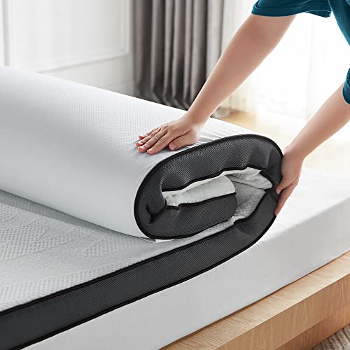 LINSY HOME Matratzentopper Gel Topper 180x200cm,7,5cm Höhe Topper aus Gel Memory Foam, H2&H3 Härte Gel Matratzentopper, mit Waschbaren Bezug von LINSY HOME
