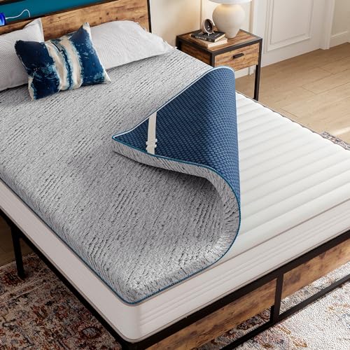 LINSY HOME Matratzentopper Gel Topper 90x200cm,7,5cm Höhe Topper aus Gel-und Bambuskohle-Infused Memory Foam, H2/H3 Härte Gel Matratzentopper, mit Waschbarer Bambusstoff von LINSY HOME
