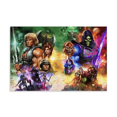 LINTEZHG Anime Masters of The Universe Art Poster Dekorative Malerei Leinwand Wandkunst Wohnzimmer Poster Schlafzimmer Malerei,Wandkunst Bilddruck Moderne Familienzimmer Dekor 12x18inch(30x45cm) von LINTEZHG
