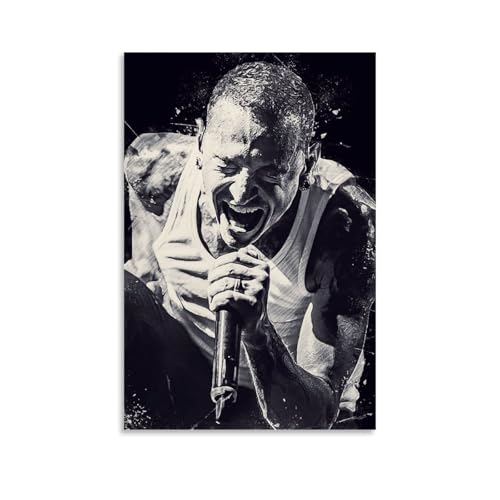 LINTEZHG Chester Bennington Poster Dekorative Malerei Leinwand Wandkunst Wohnzimmer Poster Schlafzimmer Malerei,Wandkunst Bilddruck Moderne Familienzimmer Dekor 24x36inch(60x90cm) von LINTEZHG