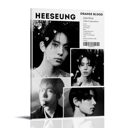 LINTEZHG Enhypen Orange Blood Heeseung Poster Dekorative Malerei Leinwand Wandkunst Wohnzimmer Poster Schlafzimmer Malerei,Wandkunst Bilddruck Moderne Familienzimmer Dekor 12x18inch(30x45cm) von LINTEZHG