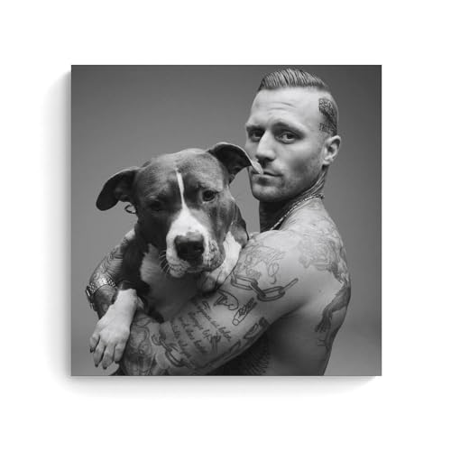LINTEZHG Kontra_K And Dog Poster Dekorative Malerei Leinwand Wandkunst Wohnzimmer Poster Schlafzimmer Malerei,Wandkunst Bilddruck Moderne Familienzimmer Dekor 12x12inch(30x30cm) von LINTEZHG